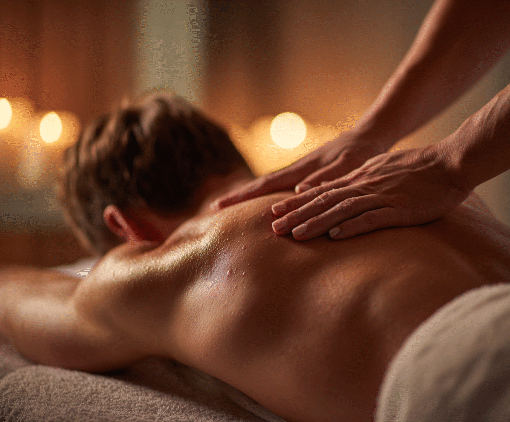 emaruiz a cinematic spa scene with warm golden candlelight. c eb39e716 ef5c 4e09 922d 137b75b1e73c 0